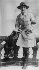 Studio photo of Dorothy Brown who worked as a land girl at The Grange, Gunthorpe, Peterborough. Photo courtesy of Valerie Linder’
