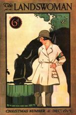 Kathleen Hale's cover for The Landswoman, December 1919. Courtesy of The Women's Library