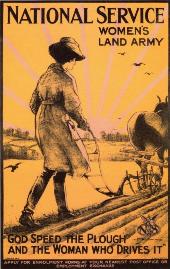 Henry Gawthorn's recruitment poster for the Women's Land Army 1017. Courtesy of the Imperial War Museum