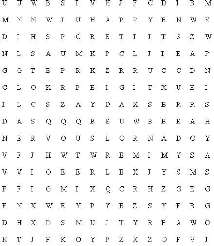 World War 2 Feelings Word Search