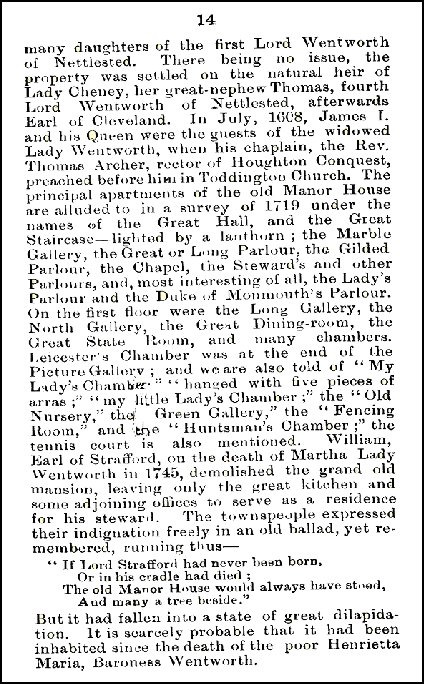 The History of Toddington by the Rev. F.A. Adams