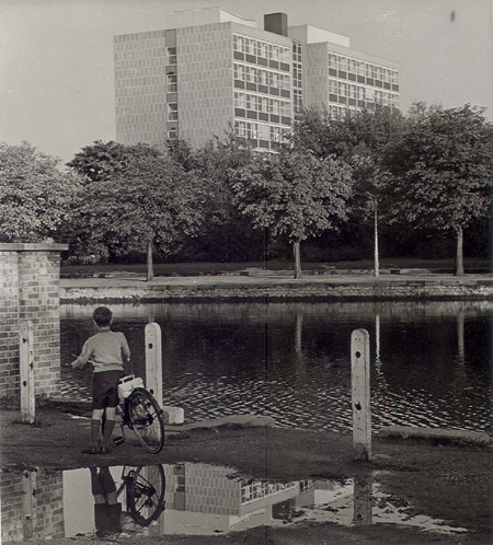 Photo of Mander College from across the river