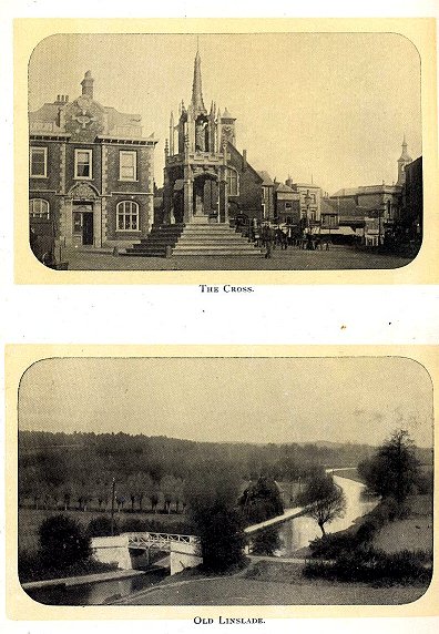 plate showing images of Market Cross and The canal at Old Linslade