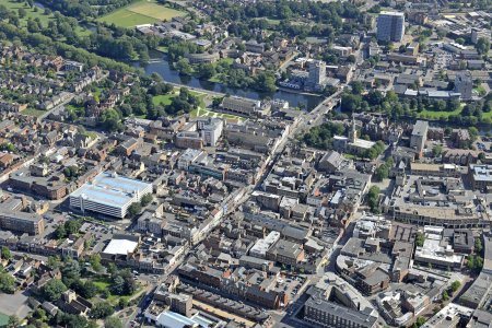 Aerial Photograh of Bedford High Street, 2009