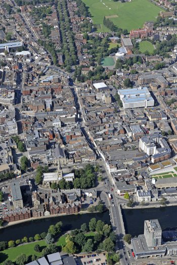 Aerial Photograph of Bedford High Street, 2009