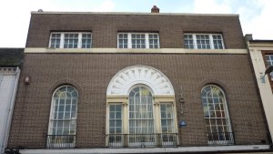 Facade of 34/36 High Street Bedford, previously the site of Dudeney and Johnston