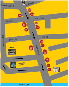 Map of Bedford High Street