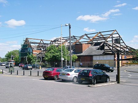 Houghton Regis Co-Op after the fire