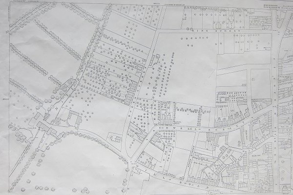 1880 Map showing King Street area