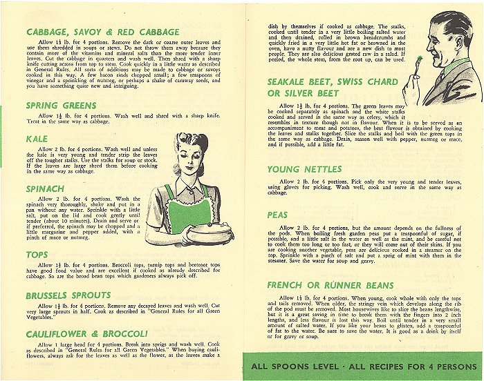 Ministry of food Leaflet No. 1 Green Vegetables