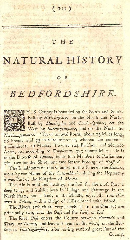 The Natural History of Bedfordshire