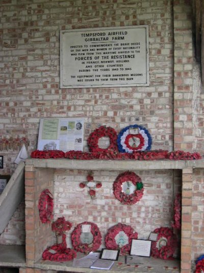 Interior of barn at Tempsford Airfield