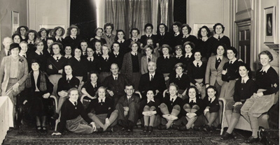 A reception at the Swan Hotel, Bedford, for land girls who had been busy recruiting during the day, 1st June 1940