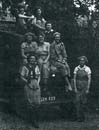 Ravensden land girls on the bonnet of a lorry