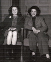 Lily Kemble and Joan sat in Hassells Hall